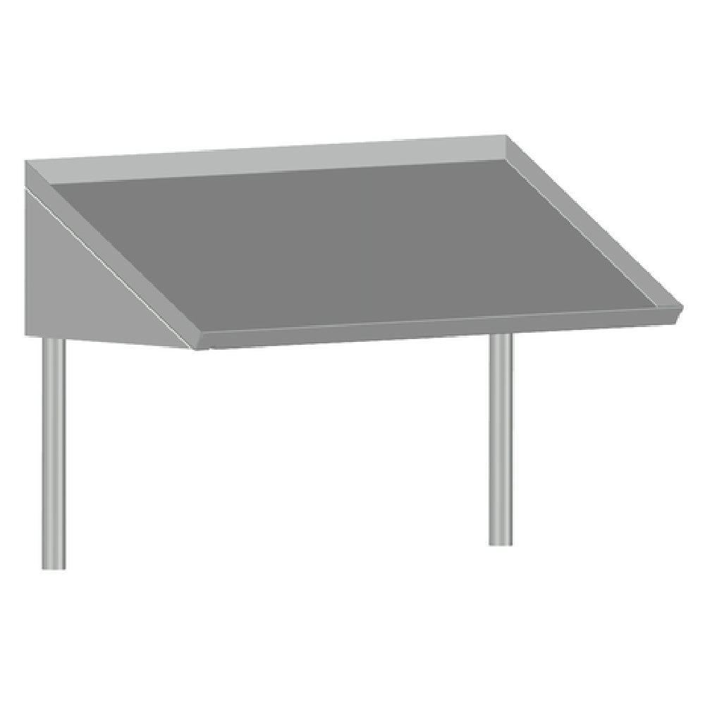 SPG DTO-11-C - Universal Stainless Slant Rack Shelf, Cantilevered- Per Linear Ft.