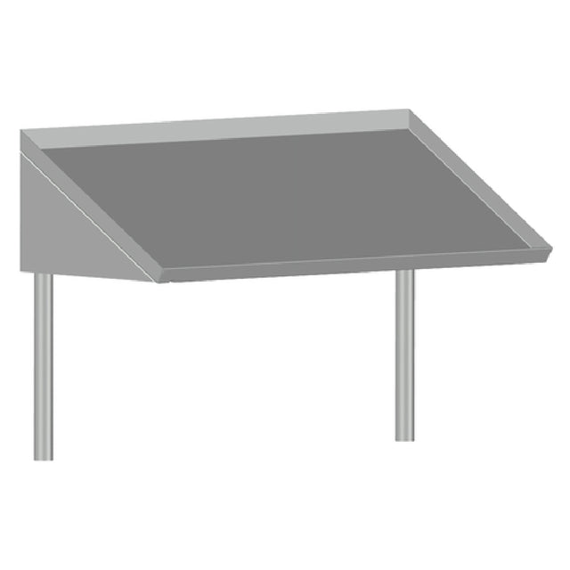 SPG DTO-11-C - Universal Stainless Slant Rack Shelf, Cantilevered- Per Linear Ft.
