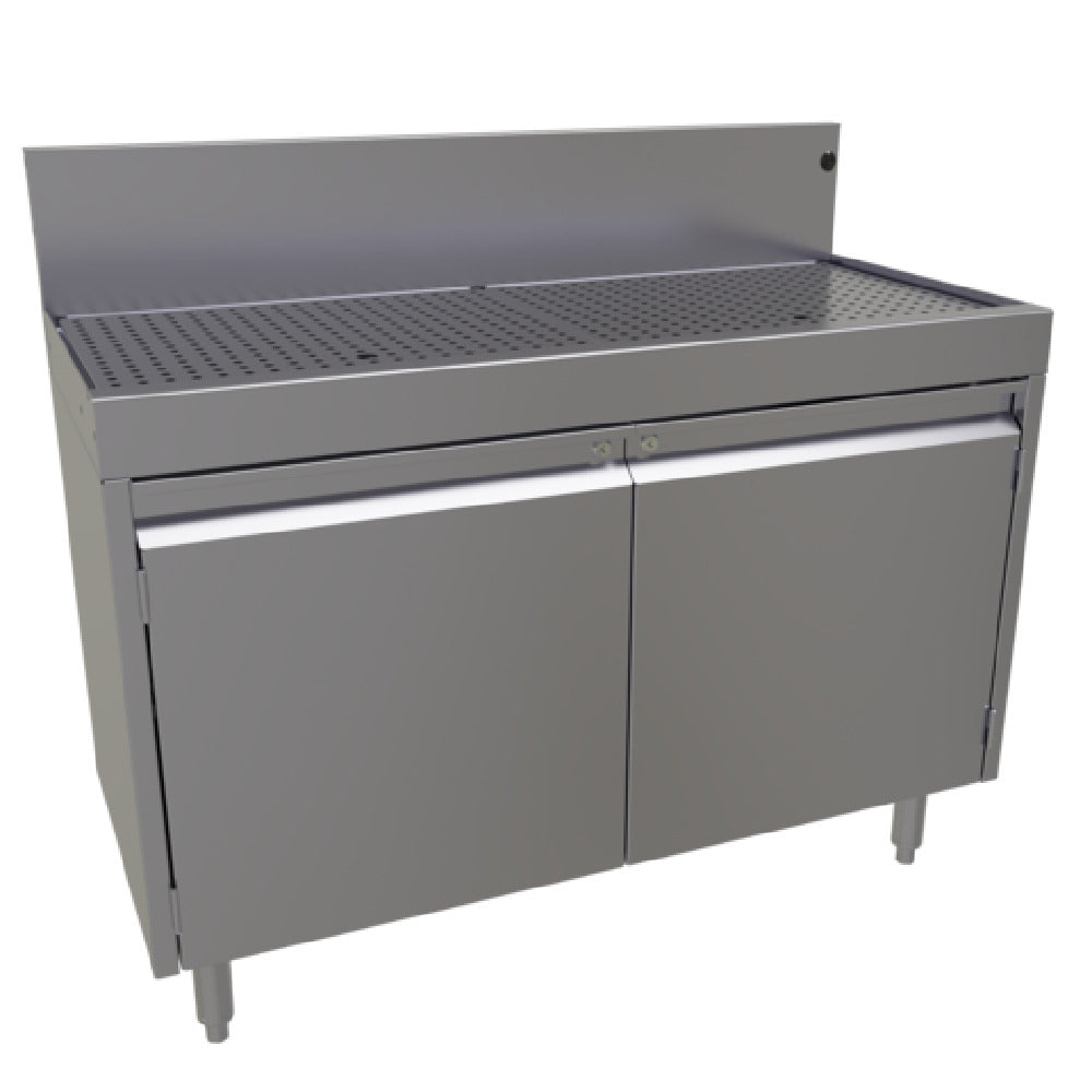 Glastender DBCB-42 Underbar Drainboard Cabinet Base With Hinged Doors 42"W X 24"D