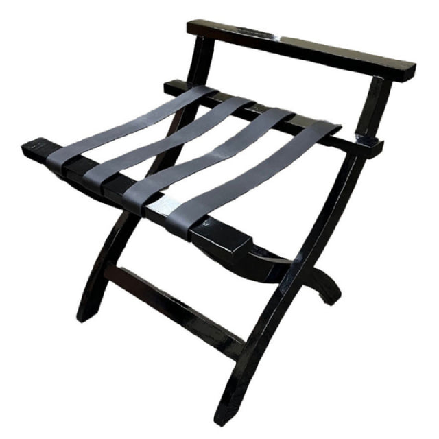 Central Specialties 079BLK-L Luggage Rack Premier Series 23"W X 19"D X 24"H High Back
