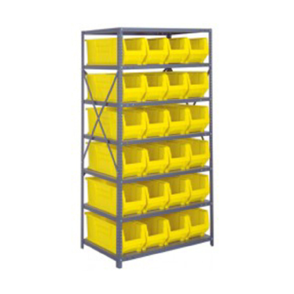 Quantum 2475-951_YELLOW - Shelving Unit, 24"D X 36"L X 75"H, Heavy Duty