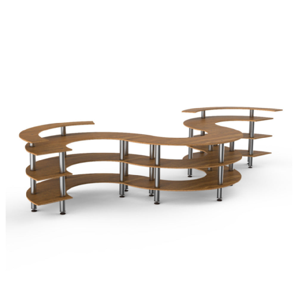 Steelite MGCMSB06BSXF - Snake Shape Buffet Station, 202.0" X 77.0" X 35.0", Modular