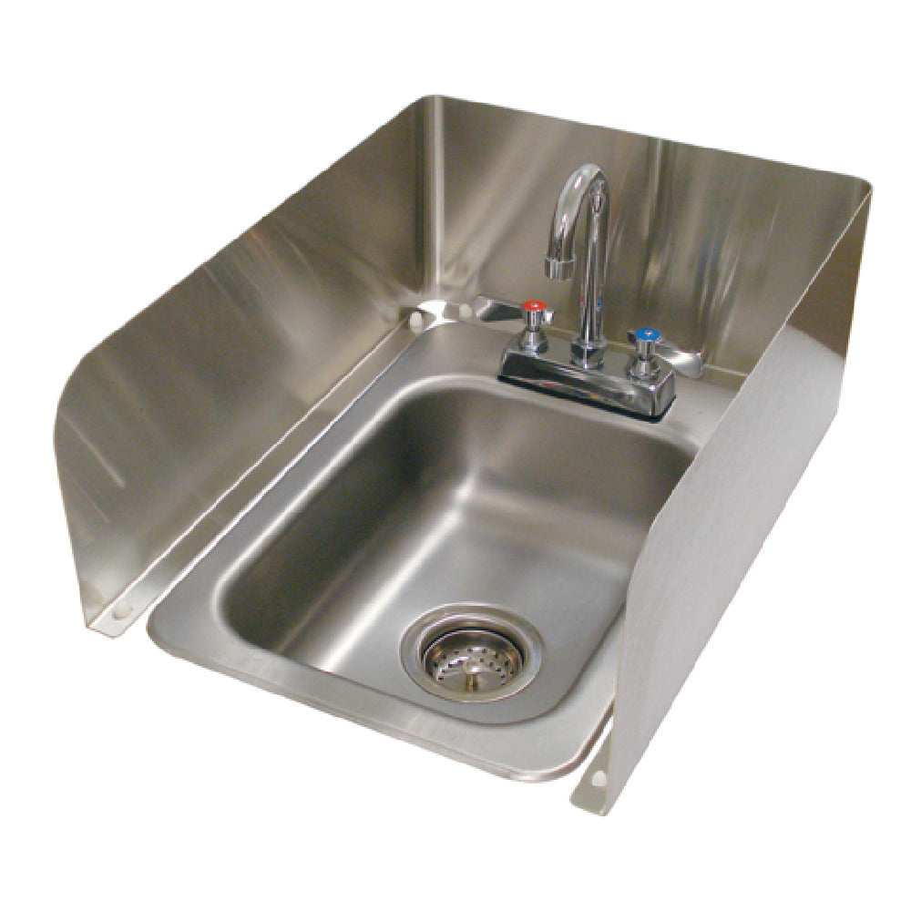 Advance Tabco K-614B Removable 3-sided Splash For Counter-mount Drop In Sink 8" Tall