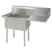 BK Resources ES-1-18-12-18R Economy Sink One Compartment 38-1/2"W X 23-13/16"D X 43-3/4"H Overall Size