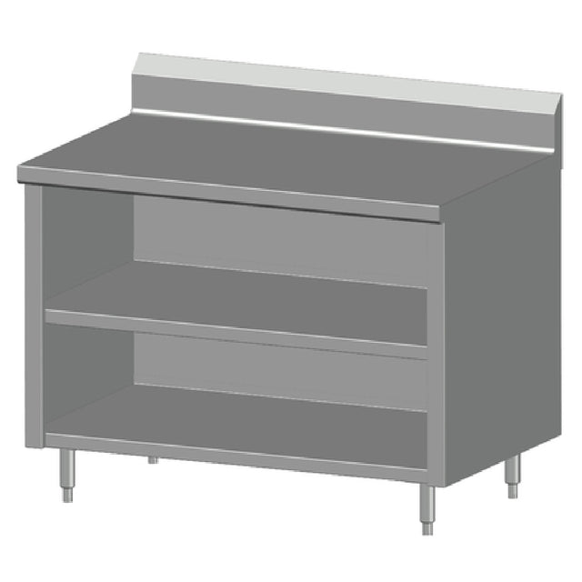 SPG 6CBT-30B - Universal Stainless Work Table, Cabinet Base With Open Front, 72"W X 30"D