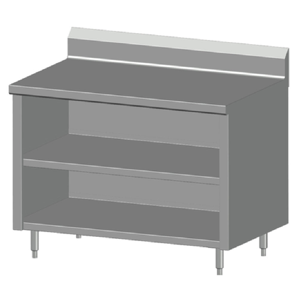 SPG 6CBT-24B - Universal Stainless Work Table, Cabinet Base With Open Front, 72"W X 24"D
