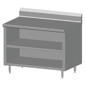 SPG 5CBT-30B - Universal Stainless Work Table, Cabinet Base With Open Front, 60"W X 30"D