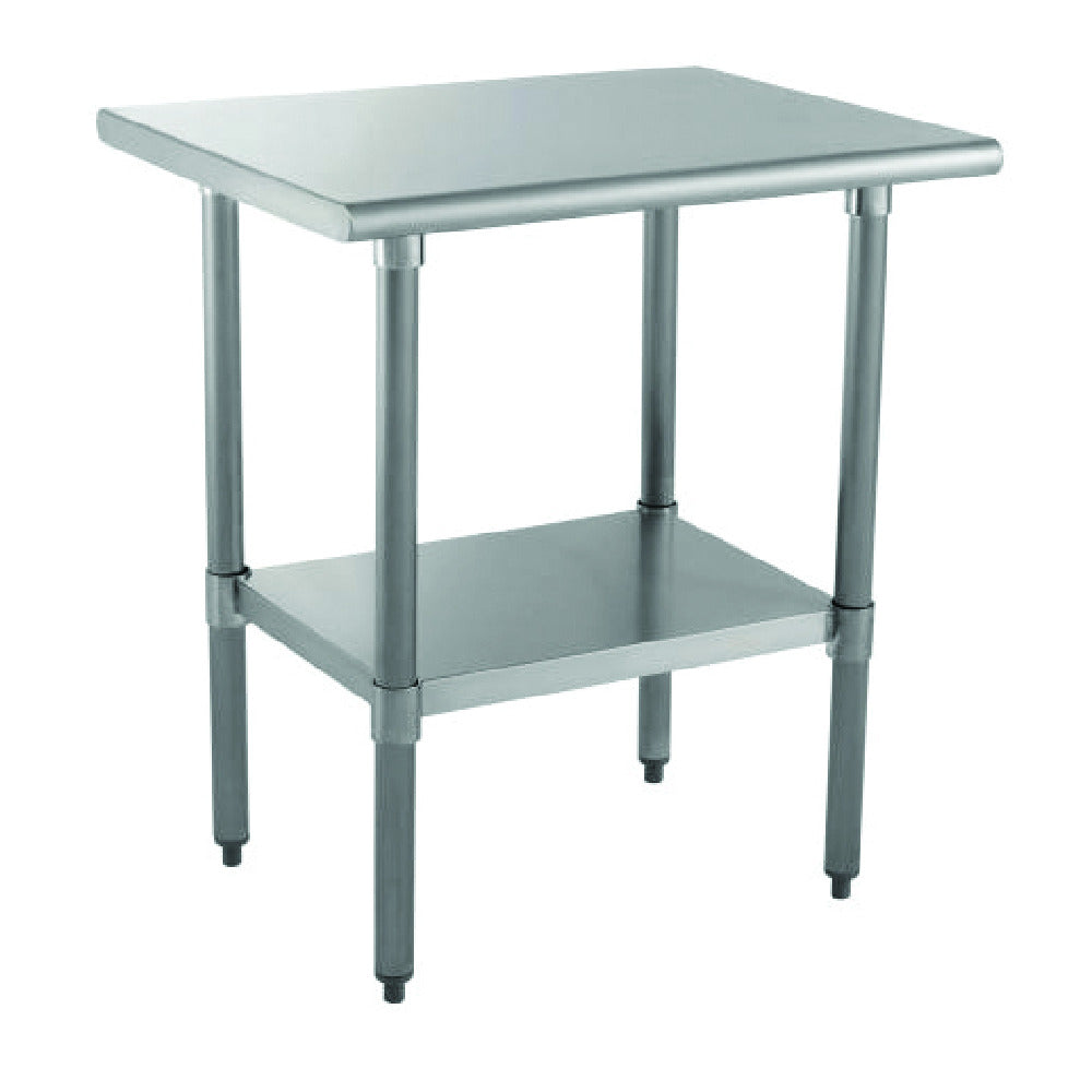 Hubert 14973 - Kratos Worktable, 24"x30", With 4" Backsplash And Undershelf