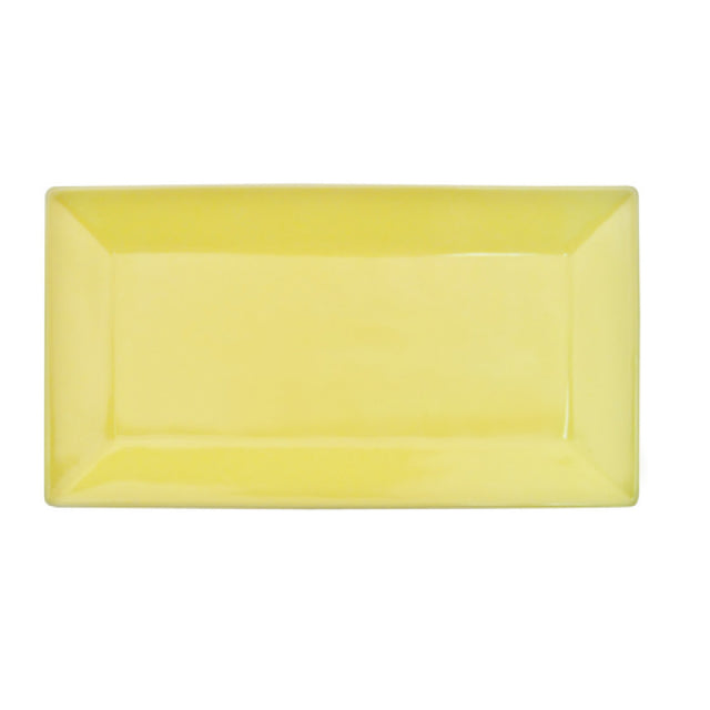 CAC China KC-13-SFL Color Arts Platter 11-1/2"L X 6-1/4"W X 1"H Rectangular