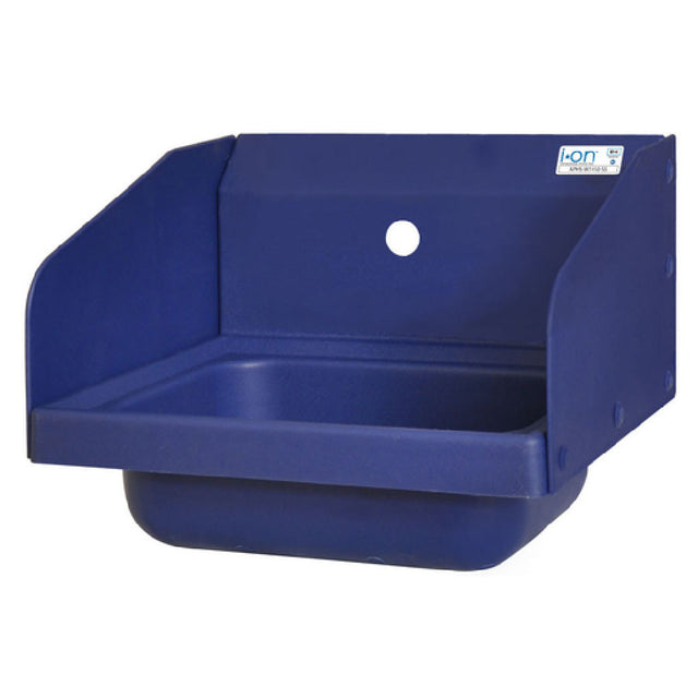 BK Resources APHS-W1410-1SSB Antimicrobial Hand Sink With (2) Side Splashes 14" Wide X 10" Front-to-back X 5" Deep Bowl