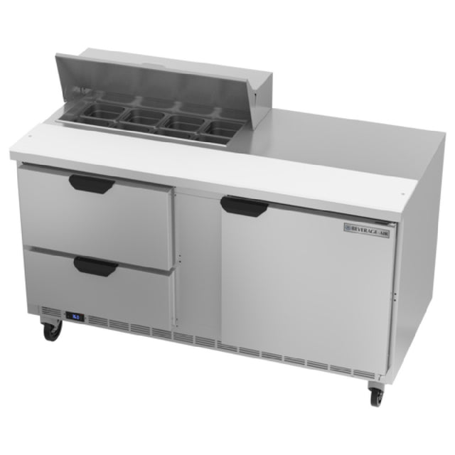 Beverage Air SPED60HC-08-2 Sandwich Top Refrigerated Counter Two-section 60"W
