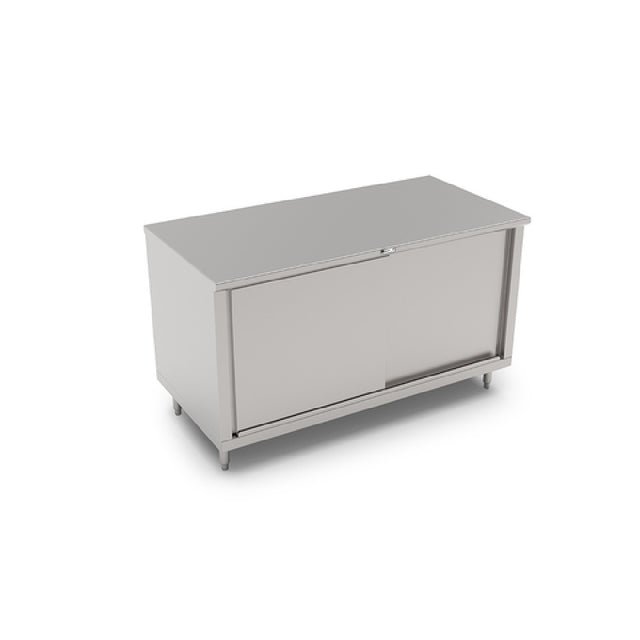 John Boos 4CS4-2448-1S Work Table Cabinet Base With Sliding Doors 48"W X 24"D