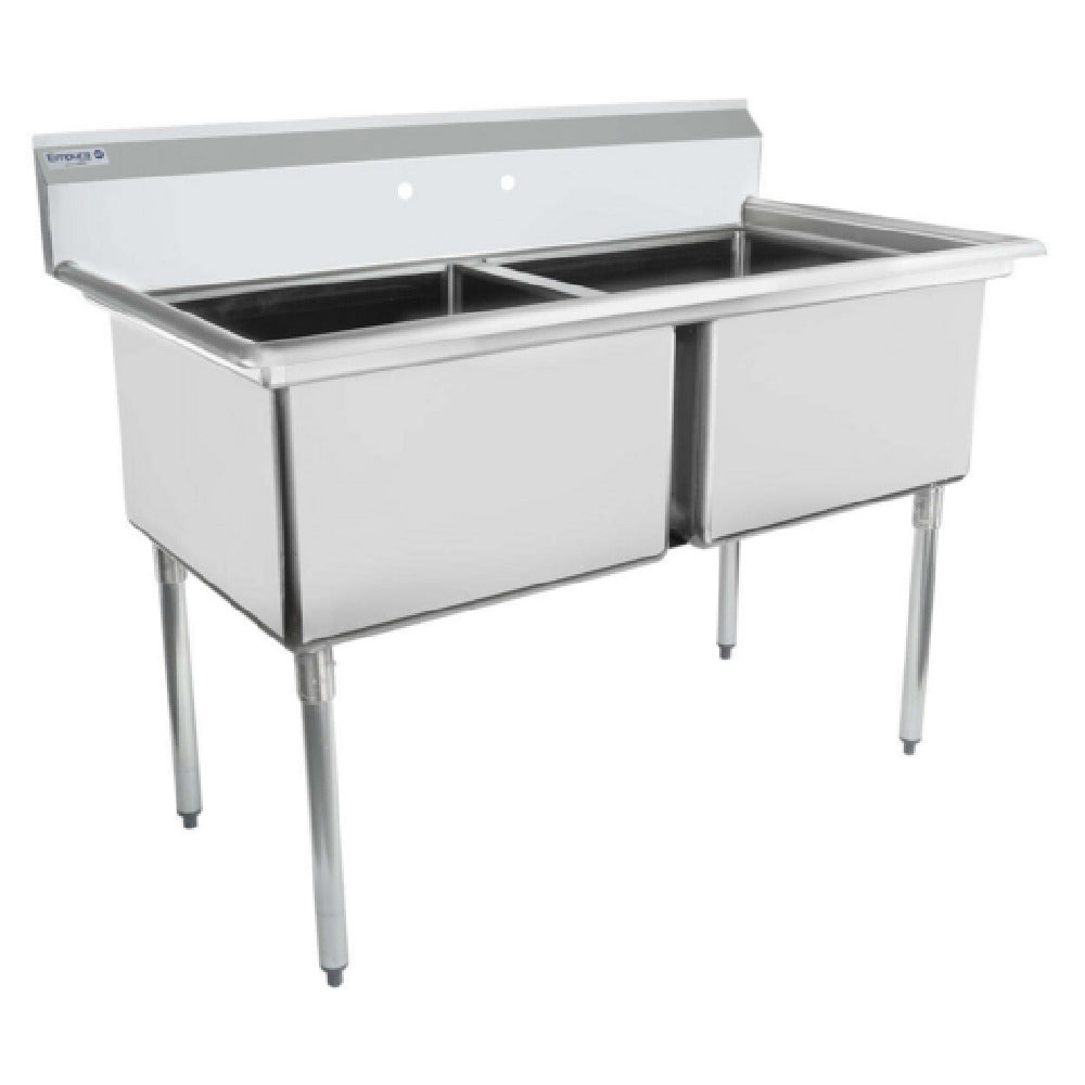 Empura ESD22424 - Sink, 55"W X 29.5"D X 44.25"H, (2) Compartment