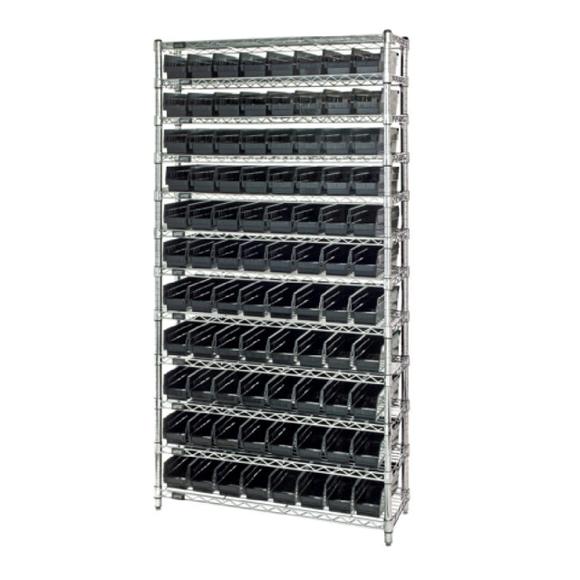 Quantum WR12-101CO Bin Wire Shelving System Conductive 36"W X 12"D X 74"H Overall Size