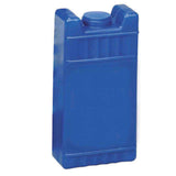 The TableCraft model 1603 Freeze Pack is a rectangular blue reusable ice pack with ribbed edges and a round screw cap on top, designed for keeping items cold in coolers or lunch boxes. The surface features smooth, horizontal indented lines for grip.
