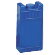 The TableCraft model 1603 Freeze Pack is a rectangular blue reusable ice pack with ribbed edges and a round screw cap on top, designed for keeping items cold in coolers or lunch boxes. The surface features smooth, horizontal indented lines for grip.