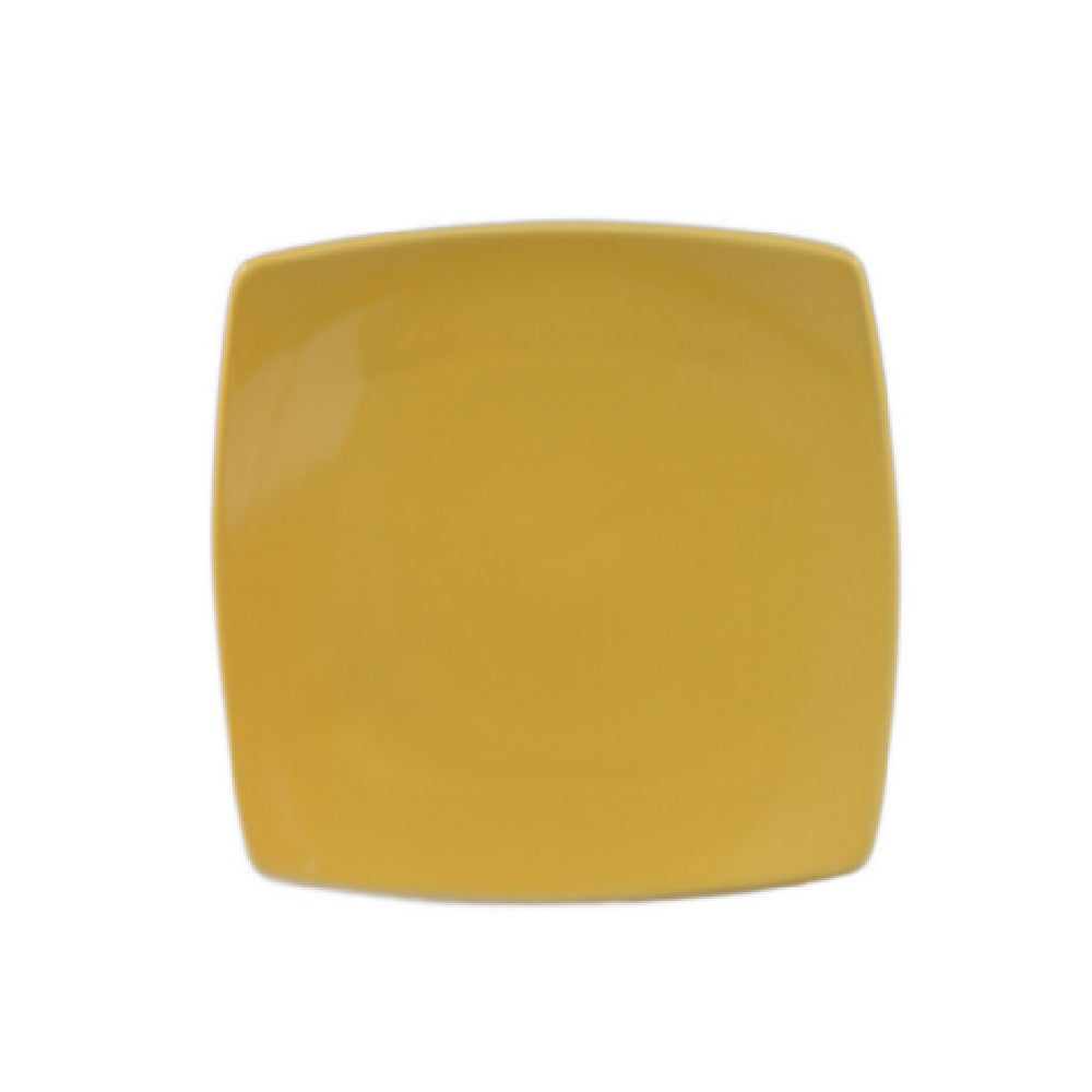 CAC China R-FS8-Y Clinton Plate 8-7/8"L X 8-7/8"W X 3/4"H Square