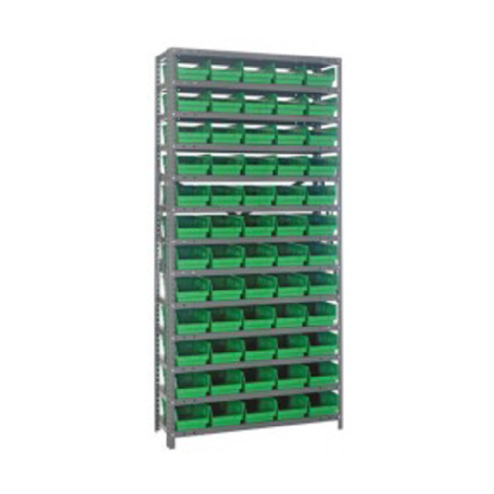 Quantum 1275-102_BLUE - Shelving Unit, 12"D X 36"L X 75"H, Heavy Duty