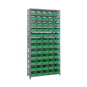 Quantum 1275-102_BLUE - Shelving Unit, 12"D X 36"L X 75"H, Heavy Duty