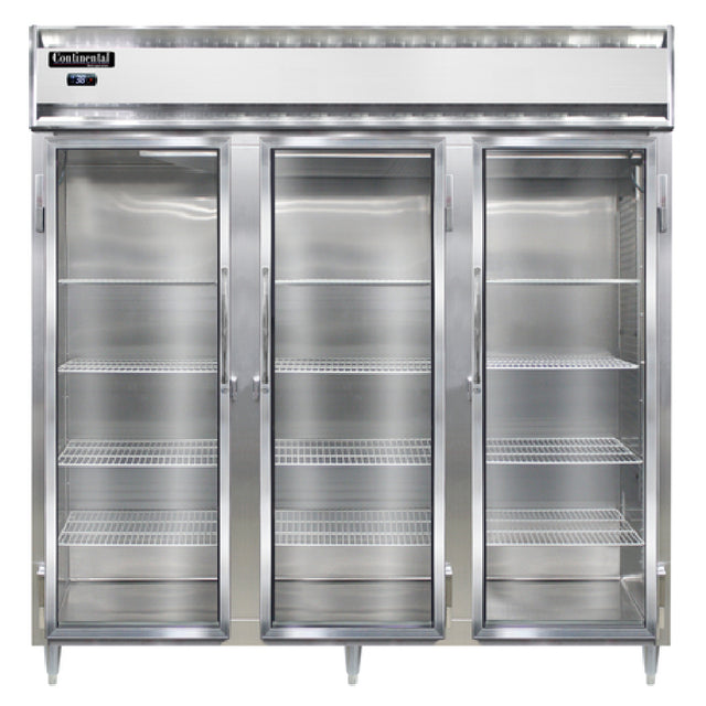 Continental Refrigerator D3RNGD Designer Line Refrigerator Reach-in Three-section