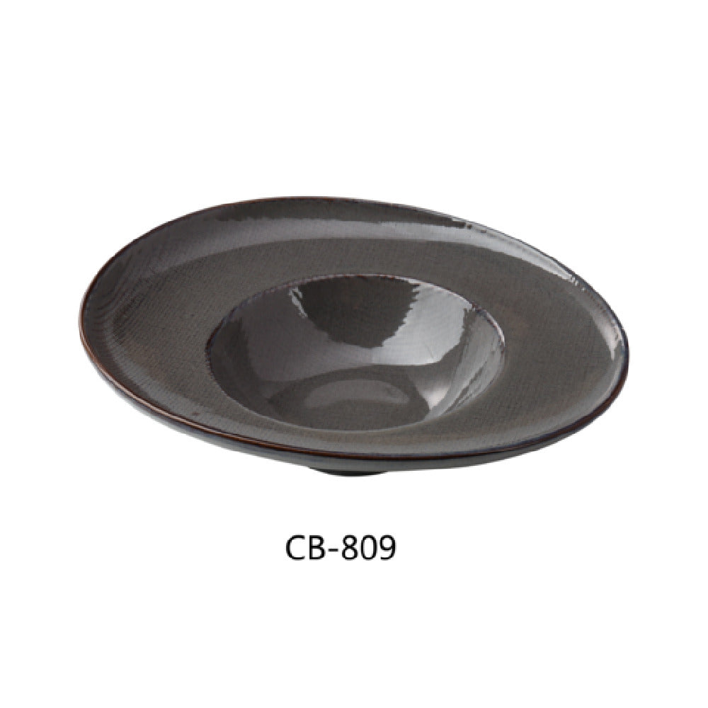 Yanco CB-809 Cowboy Dessert Plate 8-1/4"W X 9-1/2"D X 2-3/4"H 10 Oz