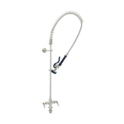 T&S Brass S-0113-B EverSteel Pre-Rinse Unit: EasyInstall Stainless Steel Single Hole Deck Mount Mixing Faucet