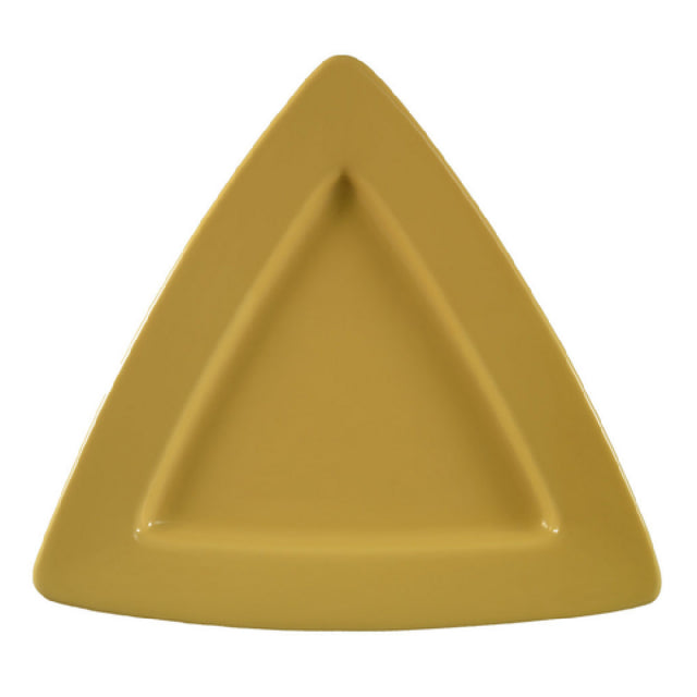 CAC China TRG-12-Y Festiware Plate 11-1/2"L X 11-1/2"W X 1"H Triangular