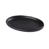 Yanco NB-214 Noble Black Plate 14-1/2"W X 9-1/2"D X 1-5/8"H Oval