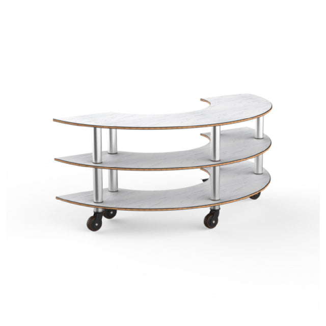 Steelite MGCMSX01CSXH - Modular Creative Curved Unit White Carrera Stainless Steel