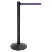 Hubert 64299 - Stanchion, Includes: (1) 40"H Post, (1) 14" Dia. Tapered 30 Lb. Base With Protective Rubber Floor Guards & (1) 7' Purple Belt