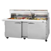 Turbo Air PST-72-30-N-CL PRO Series Mega Top Sandwich/Salad Prep Table With Clear Lid