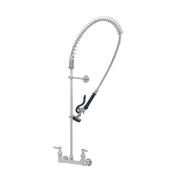 T&S Brass S-0133-B EverSteel Pre-Rinse Unit: EasyInstall 8" Stainless Steel Wall Mount Mixing Faucet