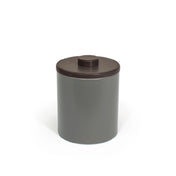 FOH RIB057GYL21 2qt Round London Ice Bucket Smoke With Brown Lid Includes One RIB014GYL21-BTM 2qt Round London Ice Bucket Base Smoke