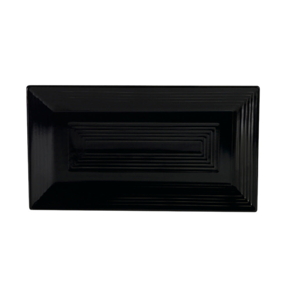 CAC China TG-RT13-BLK Tango Platter 11-5/8"L X 6-3/8"W X 1"H Rectangular