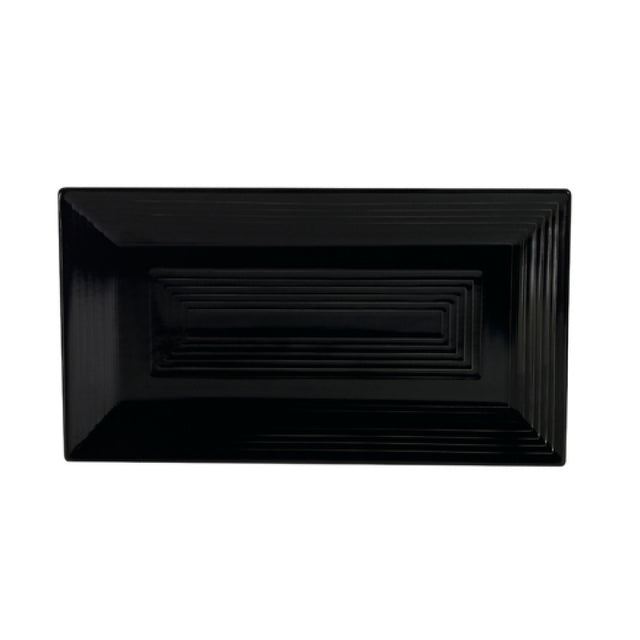 CAC China TG-RT13-BLK Tango Platter 11-5/8"L X 6-3/8"W X 1"H Rectangular