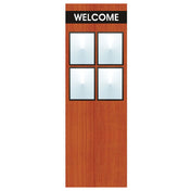 Hubert 84354 - Menu Board, 4-pocket, Floor Stand