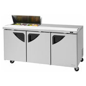 Turbo Air TST-72SD-08S-N(-LW) Super Deluxe Sandwich/Salad Unit Three-section 72-5/8"W X 30"D X 37-5/8"H