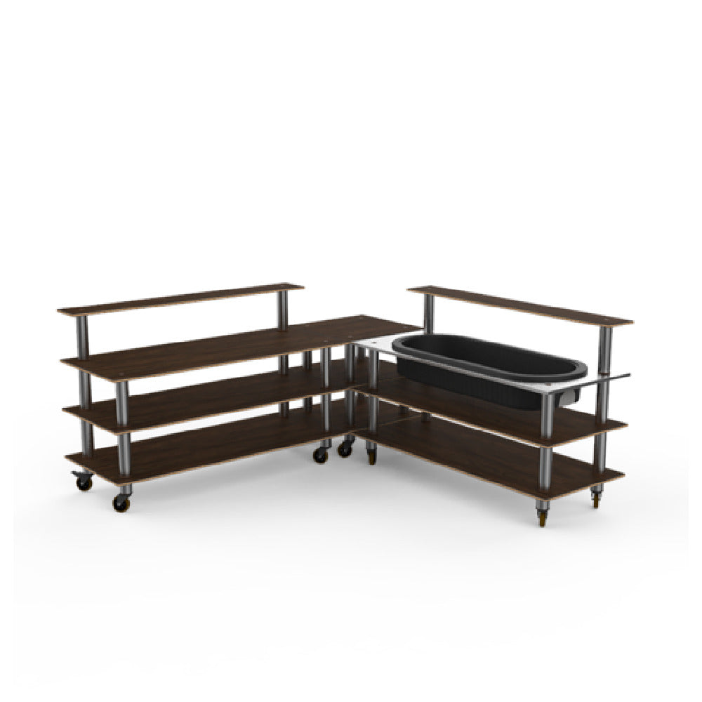 Steelite MGCMLB01WSXW Mogogo Buffet Solutions Modular Cooling Corner Station 3-tier