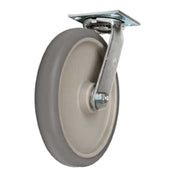 Forbes Industries 1666-S 10" Solid Grey Non-marking Wheel & Zinc Plated Swivel Caster