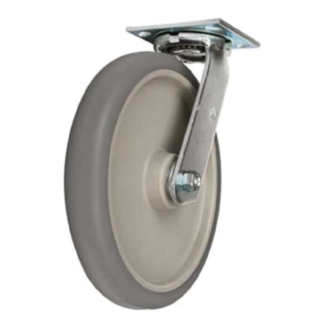 Forbes Industries 1666-S 10" Solid Grey Non-marking Wheel & Zinc Plated Swivel Caster