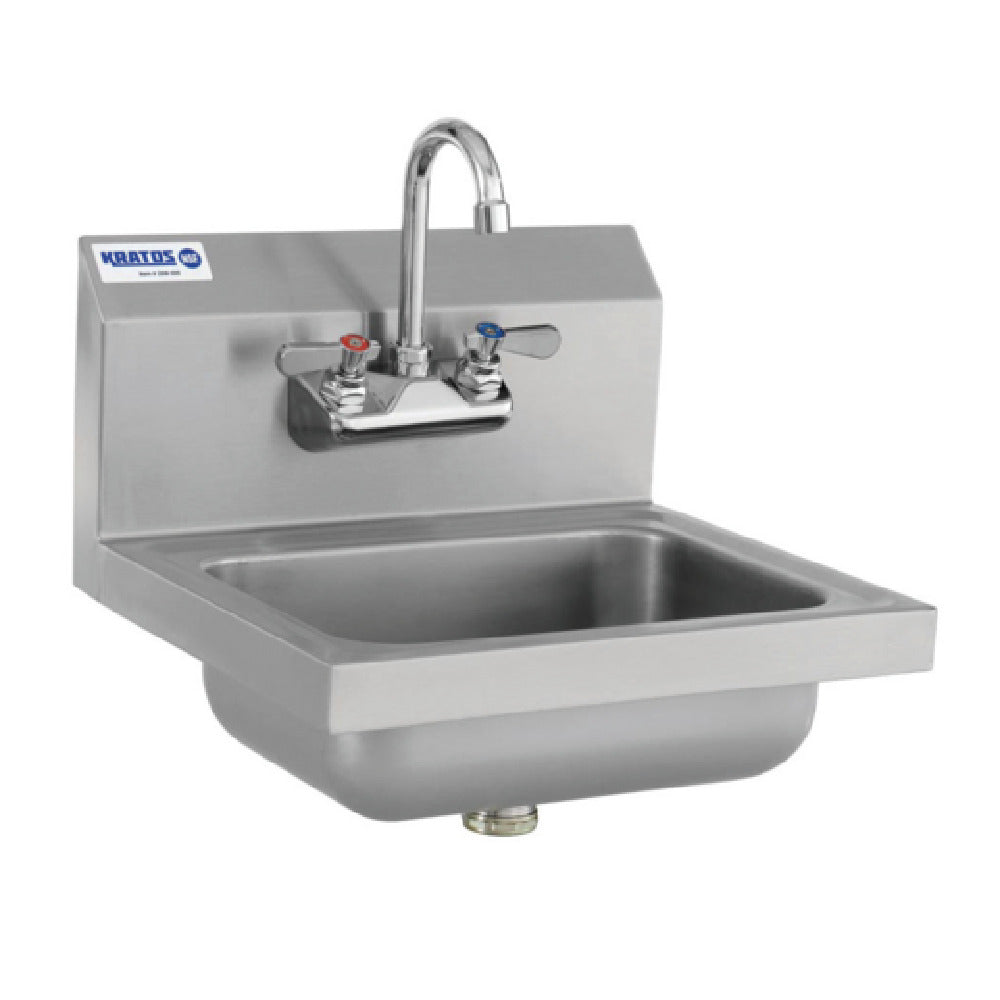 Hubert 28W-088 - Kratos® Commercial Hand Sink With Gooseneck Faucet, 17"W X 15. 25"D X 13. 5"H