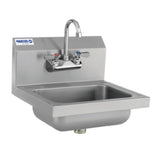 Hubert 28W-088 - Kratos® Commercial Hand Sink With Gooseneck Faucet, 17"W X 15. 25"D X 13. 5"H