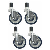 Hubert 91097 - Caster Set, For Work Tables, 5" Dia.