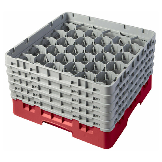 Cambro 30S958163 Camrack® Glass Rack With (5) Soft Gray Extenders Full Size