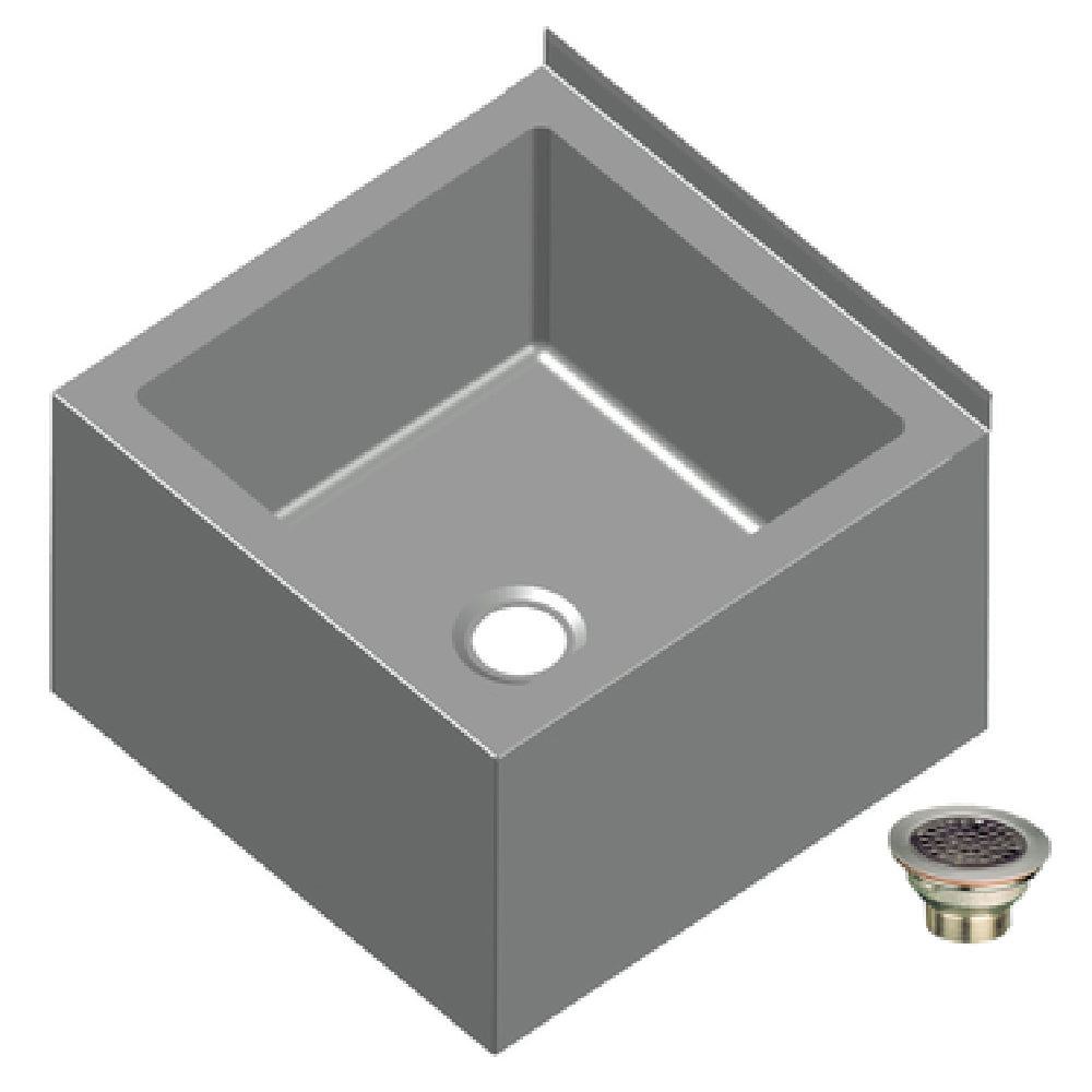SPG MOP-2820-12 - Universal Stainless Mop Sink, Floor Mounted, 28" X 20" X 12" Deep Bowl Size