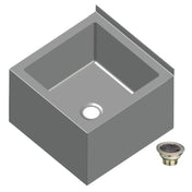SPG MOP-2820-12 - Universal Stainless Mop Sink, Floor Mounted, 28" X 20" X 12" Deep Bowl Size