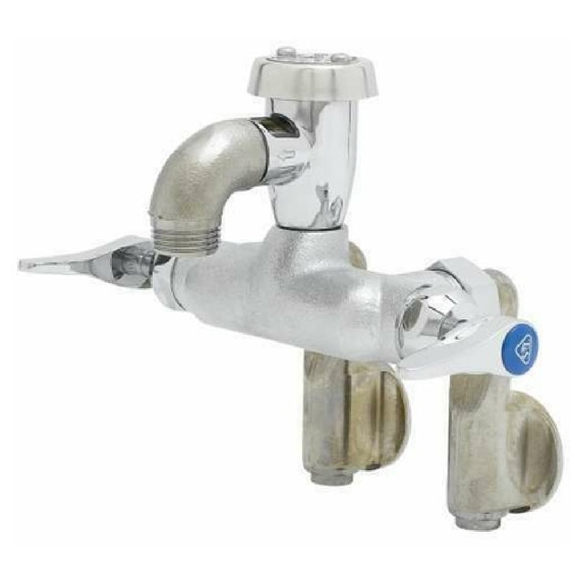T&S Brass B-0669-CR-RGH Service Sink Faucet Wall Mount Adjustable Centers
