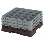 Cambro 16S738167 Camrack® Glass Rack With (3) Soft Gray Extenders Full Size