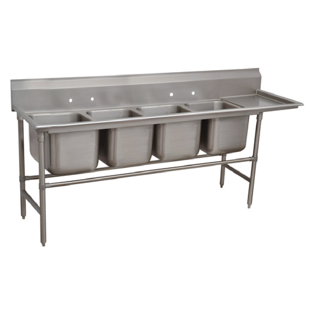 Advance Tabco 94-24-80-18R Regaline Sink 4-compartment With Right-hand Drainboard