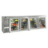 Perlick BBS108_SSRGDC Refrigerated Back Bar Cabinet Four-section 108"W